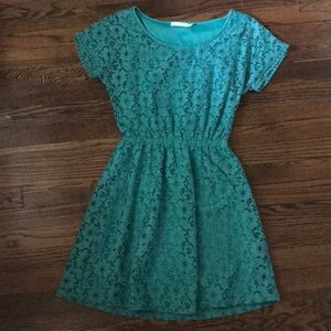 LUSH Turquoise Lace Dress